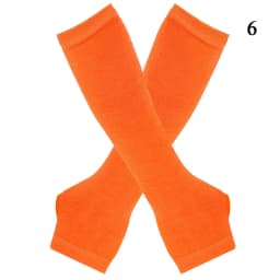 Y2K Fashion Women Girls Striped Elbow Gloves Warmer Knitted Long Fingerless Gloves Christmas Emo Gloves Mittens Arm Warmer