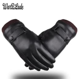 New Men's Business Gloves Winter Mittens Keep Warm Touch Screen Windproof Driving Guantes Male Autumn Winter PU Leather Gloves