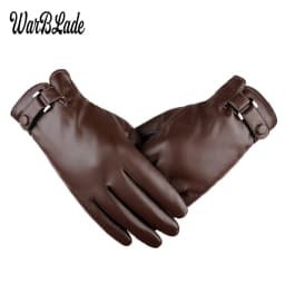 New Men's Business Gloves Winter Mittens Keep Warm Touch Screen Windproof Driving Guantes Male Autumn Winter PU Leather Gloves