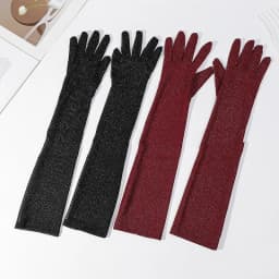 Shining Women's Gloves Fashion Personality Sexy Mesh Cosplay Stage Performance Birthday Party Opera Wedding Breathable