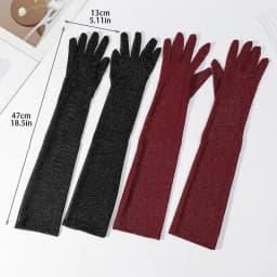 Shining Women's Gloves Fashion Personality Sexy Mesh Cosplay Stage Performance Birthday Party Opera Wedding Breathable