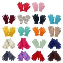 Winter Warm Coral Velvet Gloves Women Sweet Solid Candy Color Full Finger Mittens Girls Thicken Outdoor Stretchy Ski Gloves