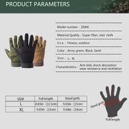 Outdoor Tactical Gloves for Men and Women, Fingerless Sports Gloves, Combat Shooting, Hunting, Fitness