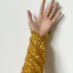50cm Women Hook Finger Long Fingerless Gloves Retro Style Fashionable Personality Stage Performance Concert