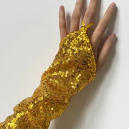 50cm Women Hook Finger Long Fingerless Gloves Retro Style Fashionable Personality Stage Performance Concert