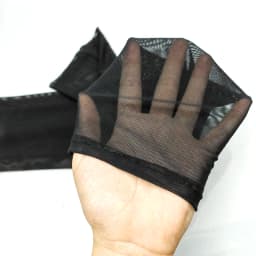 49CM Women Sexy Transparent Mesh Hook Finger Long Fingerless Gloves Retro Style Evening Dress Accessories Cosplay Elasticity