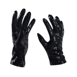 Adult Shining Sequins Gloves Woman Sexy Party Music Festival Punk Gothic Fashion Costume Halloween Cosplay Stage Performance