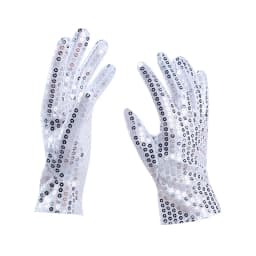 Adult Shining Sequins Gloves Woman Sexy Party Music Festival Punk Gothic Fashion Costume Halloween Cosplay Stage Performance