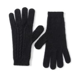 Knitted 100% Cashmere Gloves Women Winter Warm Outdoor Accessories Cable Pattern