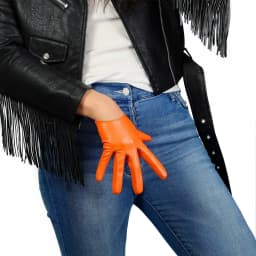 White Leather GLOVES Wrist Short 8" 21cm Faux PU Cosplay Halloween Custome Evening Party Club Dressing FASHION Glove