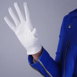 White Leather GLOVES Wrist Short 8" 21cm Faux PU Cosplay Halloween Custome Evening Party Club Dressing FASHION Glove