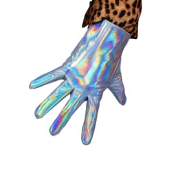 White Leather GLOVES Wrist Short 8" 21cm Faux PU Cosplay Halloween Custome Evening Party Club Dressing FASHION Glove