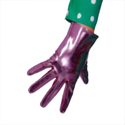 White Leather GLOVES Wrist Short 8" 21cm Faux PU Cosplay Halloween Custome Evening Party Club Dressing FASHION Glove