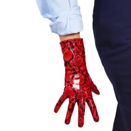 Faux Leather Orange GLOVES Short Wrist Women's Cosplay Halloween Glove For Ladies Costume Evening Party Winter Driving Glove