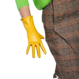 Faux Leather Orange GLOVES Short Wrist Women's Cosplay Halloween Glove For Ladies Costume Evening Party Winter Driving Glove