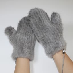 Winter Real Mink Fur Gloves Women Soft Warm 100%Natural Mink Fur Gloves Lady Good Elastic Genuine Fur Gloves Knitted Fur Glove
