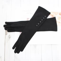 Long Gloves Women's Knitted Cotton Elastic Sun Protection Fashion Simple Brushed Lining Autumn and Winter Warm Sleeves