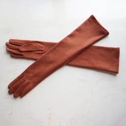 Long Gloves Women's Knitted Cotton Elastic Sun Protection Fashion Simple Brushed Lining Autumn and Winter Warm Sleeves