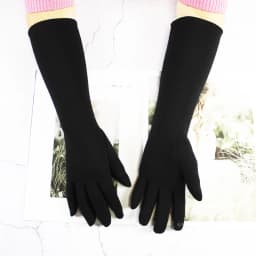 Long Gloves Women's Knitted Cotton Elastic Sun Protection Fashion Simple Brushed Lining Autumn and Winter Warm Sleeves