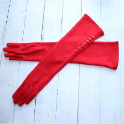 Long Gloves Women's Knitted Cotton Elastic Sun Protection Fashion Simple Brushed Lining Autumn and Winter Warm Sleeves