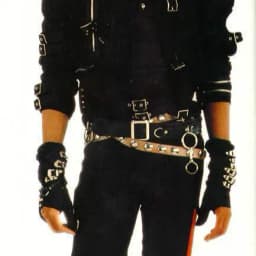 Retro Michael Jackson bandage Black Metal Black Buckle Alloy Fashion Punk Club Gloves