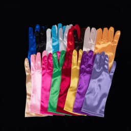 Satin Short Gloves for Women Elegant Temperament Princess Wedding Bridal Multicolor Gloves Stage Performance Dinner Accessories