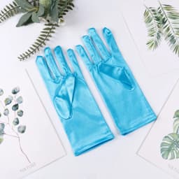 Satin Short Gloves for Women Elegant Temperament Princess Wedding Bridal Multicolor Gloves Stage Performance Dinner Accessories