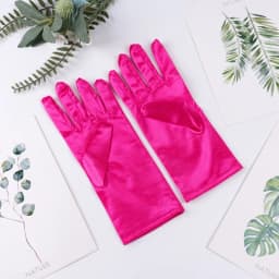Satin Short Gloves for Women Elegant Temperament Princess Wedding Bridal Multicolor Gloves Stage Performance Dinner Accessories