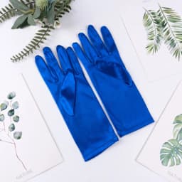 Satin Short Gloves for Women Elegant Temperament Princess Wedding Bridal Multicolor Gloves Stage Performance Dinner Accessories