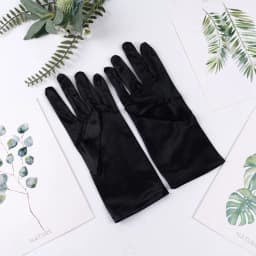Satin Short Gloves for Women Elegant Temperament Princess Wedding Bridal Multicolor Gloves Stage Performance Dinner Accessories