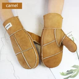 Winter Warm Men's Genuine Leather Sheepskin Fur Mittens Ladies Thickened Motorcycle Riding Scrub Unisex Black Brown Gloves