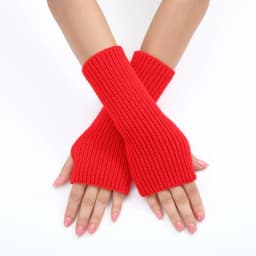 Ladies Warm Knit Fingerless Gloves Convertible Mittens Fashion Flowers Trendy 2025 Female Clothes Accessories Decor украшения