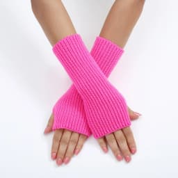 Ladies Warm Knit Fingerless Gloves Convertible Mittens Fashion Flowers Trendy 2025 Female Clothes Accessories Decor украшения