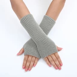 Ladies Warm Knit Fingerless Gloves Convertible Mittens Fashion Flowers Trendy 2025 Female Clothes Accessories Decor украшения