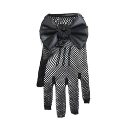 Kids Party Lace Pearl Fishnet Gloves Communion Flower Girl Party Gloves Children's Glove High Elasticity Mesh Bow Gloves