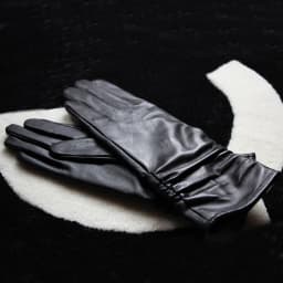 25cm Classic Pleated Genuine Leather Gloves Women Color Real Leather Gloves Sheepskin Leather Femal Winter Gloves