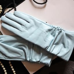 25cm Classic Pleated Genuine Leather Gloves Women Color Real Leather Gloves Sheepskin Leather Femal Winter Gloves