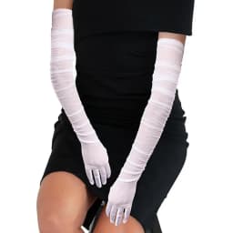 70cm Extra Long Sexy Women Transparent Elasticity Mesh Tulle Solid Gloves Opera Halloween Costume Cosplay Party Dance Gloves