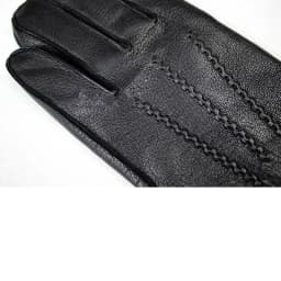 Winter Thick Warm Deerskin Gloves Men's Leather Fashion Simple Outer Seam Style Flannel Lining Thin Wool Points Free Shipping