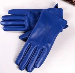 Women's Ladies 100% Real Leather Sheep skin Elegant Winter Warm Thick Lining White Pink Colorful Cute Outdoor Short Gloves