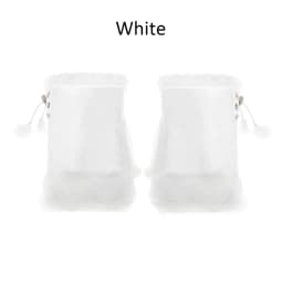 1Pair Fashion Winter Warm Gloves Women Girls Faux Rabbit Fur Warmer Fingerless Mittens Soft Suede Leather Stretch Gloves