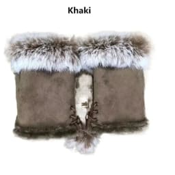 1Pair Fashion Winter Warm Gloves Women Girls Faux Rabbit Fur Warmer Fingerless Mittens Soft Suede Leather Stretch Gloves