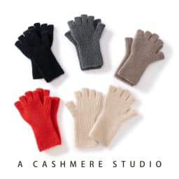 MERRILAMB High Quality Cashmere Half Finger Gloves Women Soft Warm With Fourchettes Knitted Gloves For Driving Outdoor Sports