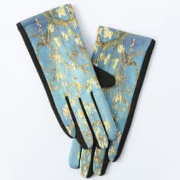 Oil Painting Touch Screen Driving Mittens Women's Winter Suede Leather Motorcycle Gloves Ourdoor Warm Sport Ski Cycling Glove