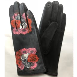 Oil Painting Touch Screen Driving Mittens Women's Winter Suede Leather Motorcycle Gloves Ourdoor Warm Sport Ski Cycling Glove