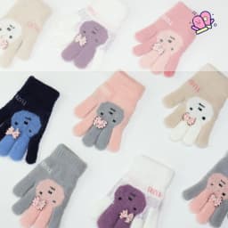 Children's Five-Finger Warm Gloves for Girls Ages 5-12 Kids Thermal Mittens with Thumb Separation