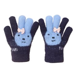 Children's Five-Finger Warm Gloves for Girls Ages 5-12 Kids Thermal Mittens with Thumb Separation