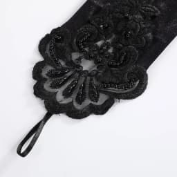 Vintage Embroidery Fingerless Lace Sequins Gloves Bride Mittens Party Accessories Opera Black Women Satin Sexy Long Gloves