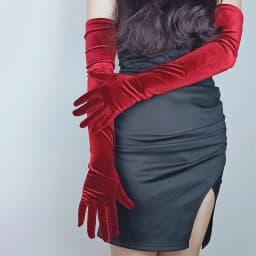 Multicolor Autumn Winter Over Elbow Noble Banquet Women Velvet Long Dinner Dress Gloves Warm Elastic Driving Etiquette Gloves