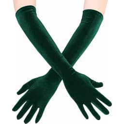 Multicolor Autumn Winter Over Elbow Noble Banquet Women Velvet Long Dinner Dress Gloves Warm Elastic Driving Etiquette Gloves